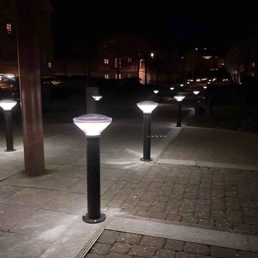 Vandal B-45 Solar Bollards &mdash; Public Park